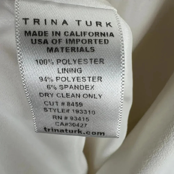 Trina Turk Sol White Shift Sleeveless Mini Dress SIZE 2 & 4 - Picture 4 of 9